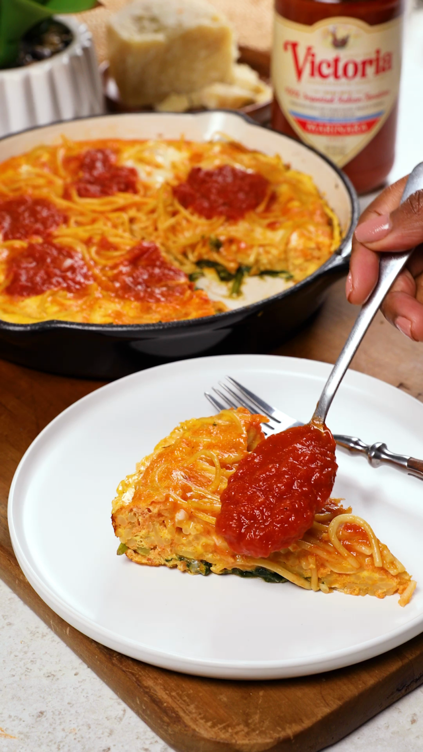Leftover Pasta Frittata Victoria Fine Foods®
