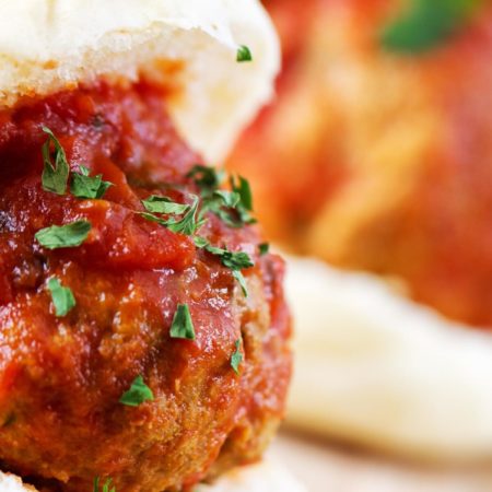 Image of Italian-Style Chicken Meatball Sliders Recipe