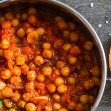 Image of Roasted Red Pepper Soup With Chickpeas and Sausage