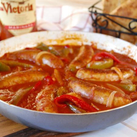 Image of Skillet Sausage, Peppers and Onions