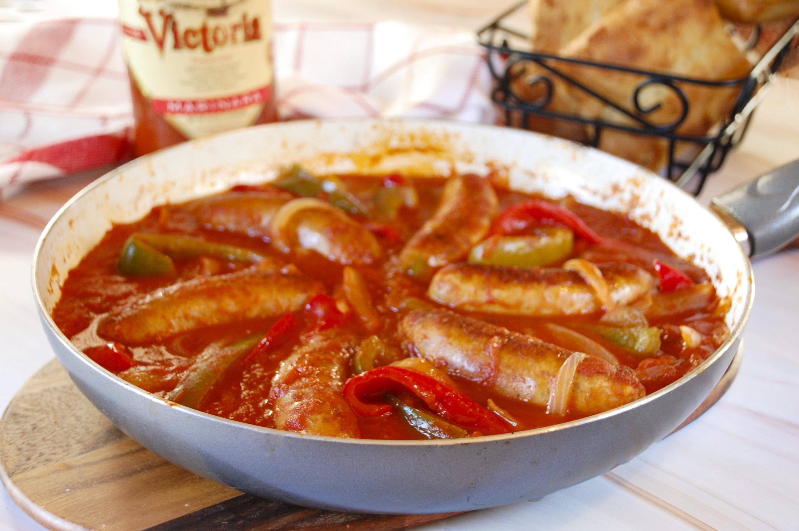 Skillet Sausage, Peppers and Onions Recipe